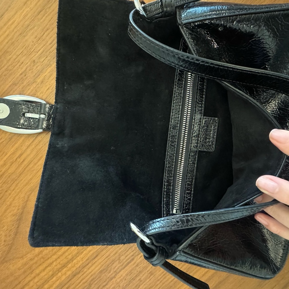 Staud Harlow Black Leather Shoulder Bag - Picture 6 of 7